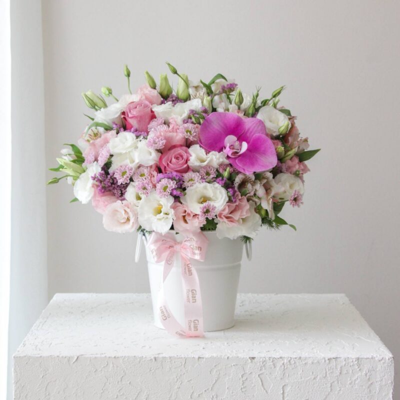 باکس گل کوچک و اقتصادی برای هدیه تولد