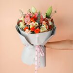 دسته گل رنگی لیلیوم برای هدیه تولد