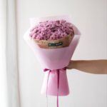 دسته گل مینیمال داوودی مینیاتوری صورتی