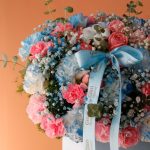 باکس گل رز مینیاتوری و ارکیده سفید و صورتی