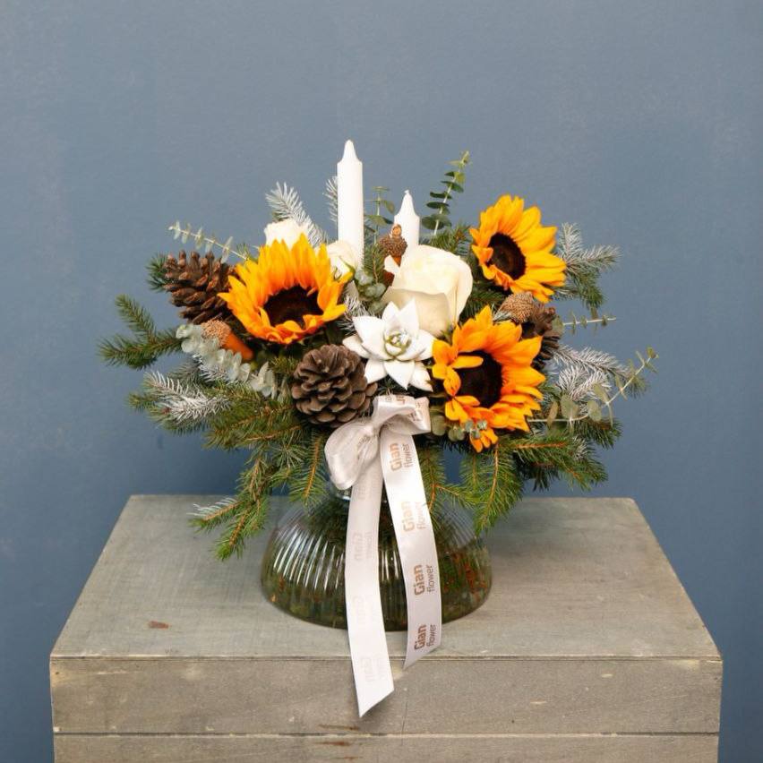 photo_2026-01-02_12-58-25 گلدان آفتابگردان و رز