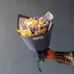 دسته گل مینی زمستانی نرگس و زنبق