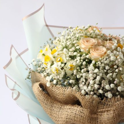 جدیدترین مدل دسته گل نرگس برای روز مادر - گلفروشی گیان