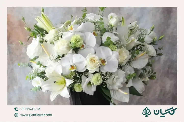 باکس گل روچیار انتخابی مناسب برای سر مزار یا سالگرد فوت عزیزان