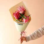 دسته گل مینیمال لی لی رز