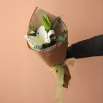 دسته گل مینیمال لیلیوم اورینتال سفید