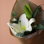 دسته گل مینیمال لیلیوم اورینتال سفید