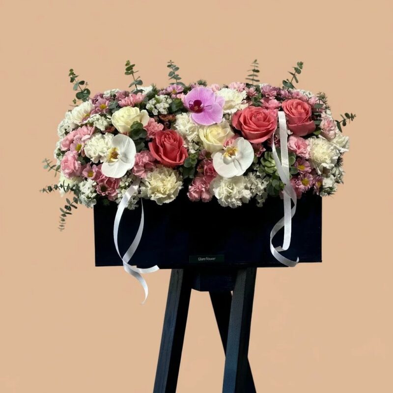 تاج گل اقتصادی مدل جدید با رز و ارکیده