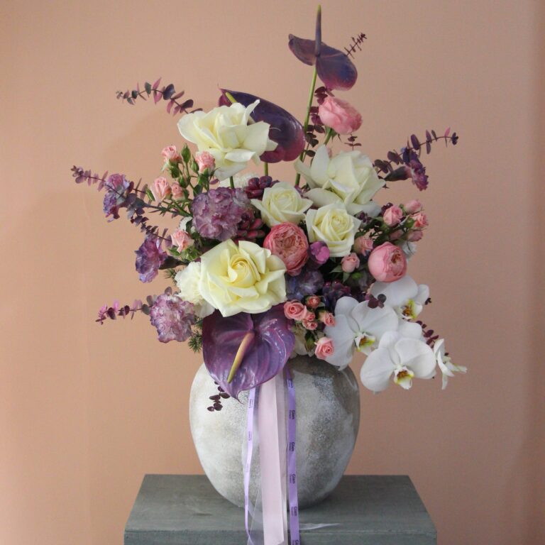 گلدان پتینه رز ارکیده رز ژولیت دیزاین خاص هدیه روز مادر