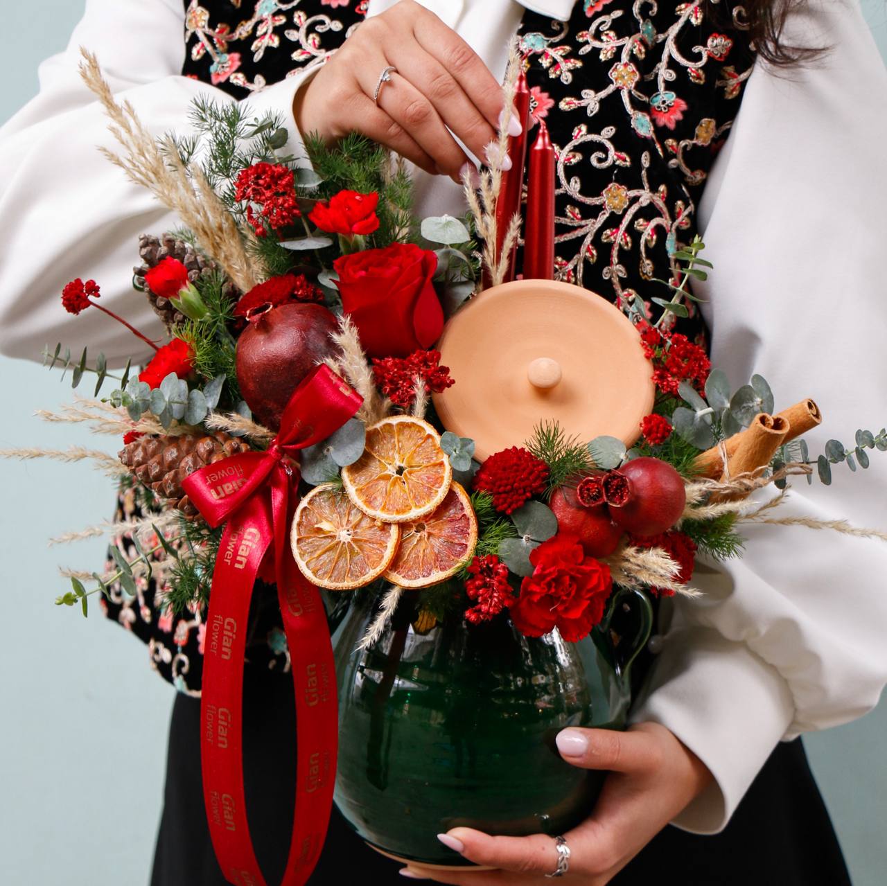 photo_9_2025-12-18_13-02-11 عکس گل زیبا شب یلدا گلدان سفالی