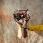 دسته گل مینیمال لاله قرمز