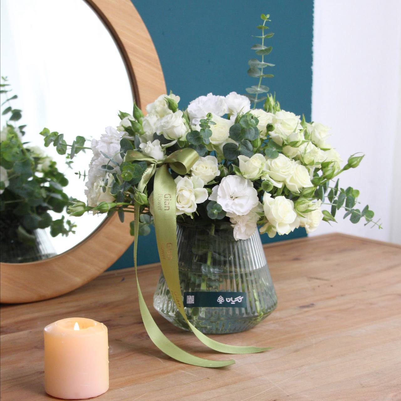 IMG_20260116_091851_688 گلدان مینیمال رز مینیاتوری سفید
