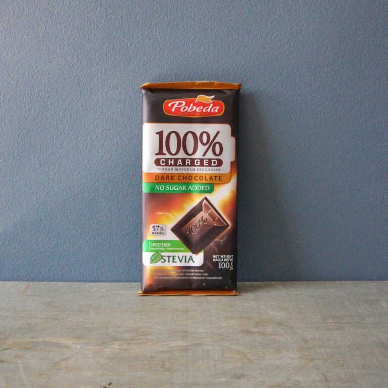 شکلات تبلتی 100 درصد رژیمی (استویا) پوبدا Pobeda وزن 100 گرم