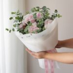 دسته گل پیونی مینیمال